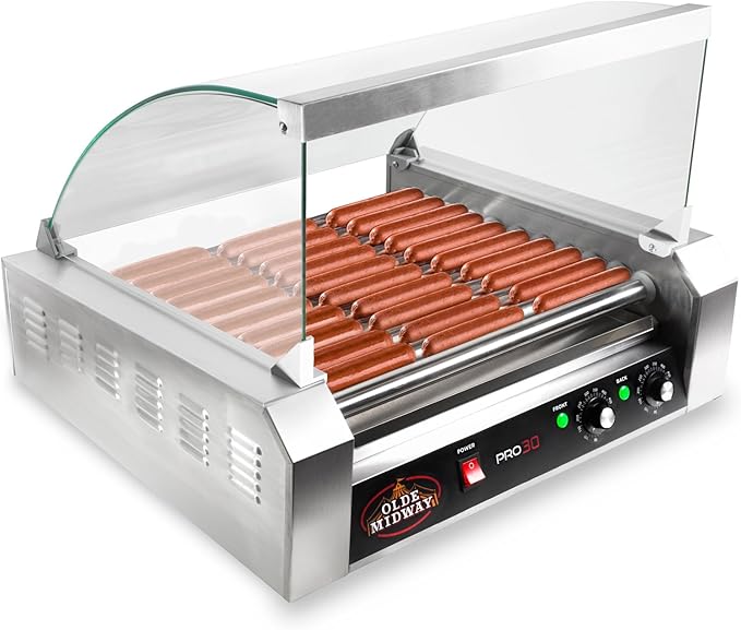Tabletop Concession Machines Large Hot Dog Grill Cooker Taquitos Electric Warmer Roller