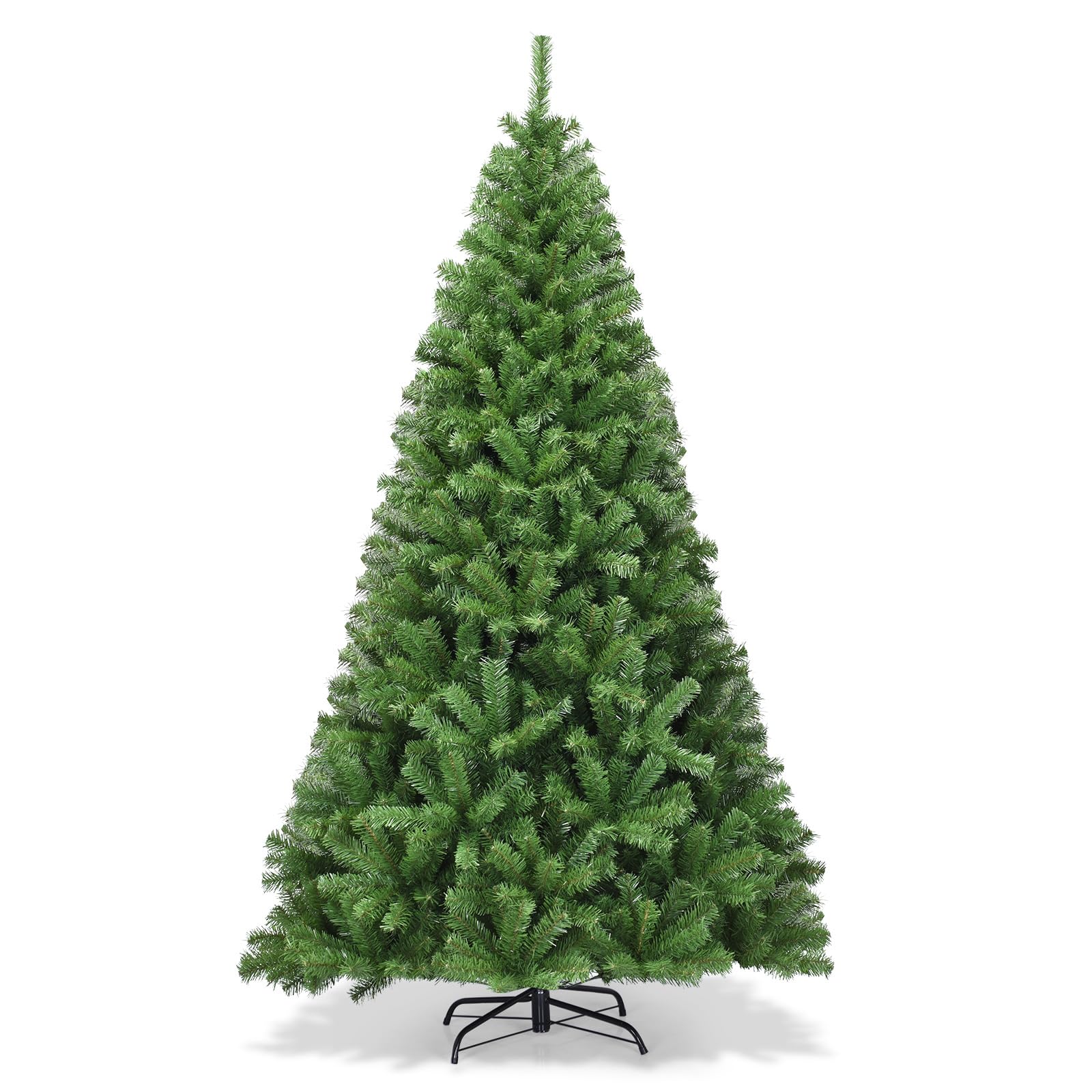 KOMFOTTEU Albero di Natale Artificiale 150/180/210/230/270cm in PVC, Albero di Natale ad Apertura Automatica ad Ombrello con Base, Christmas Tree da Casa (230 cm, Verde II)