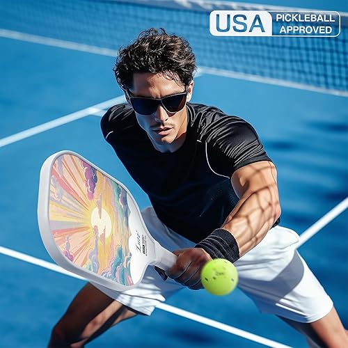 Miniatura 8 de LUZZ Pickleball Paddles, T700 Carbon Fiber Pickleball Paddle Sandblasted Surface with Honeycomb Core Pickle Ball Rackets for Beginners Increased