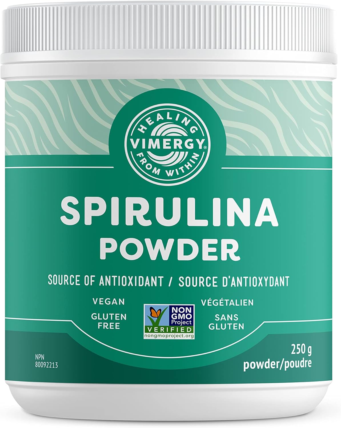 VIMERGY Spirulina Powder – Super Greens Powder - Helps Reduce Allergy Symptoms, Source of Antioxidants, Plant Protein – Vegan, Gluten-free, 250g