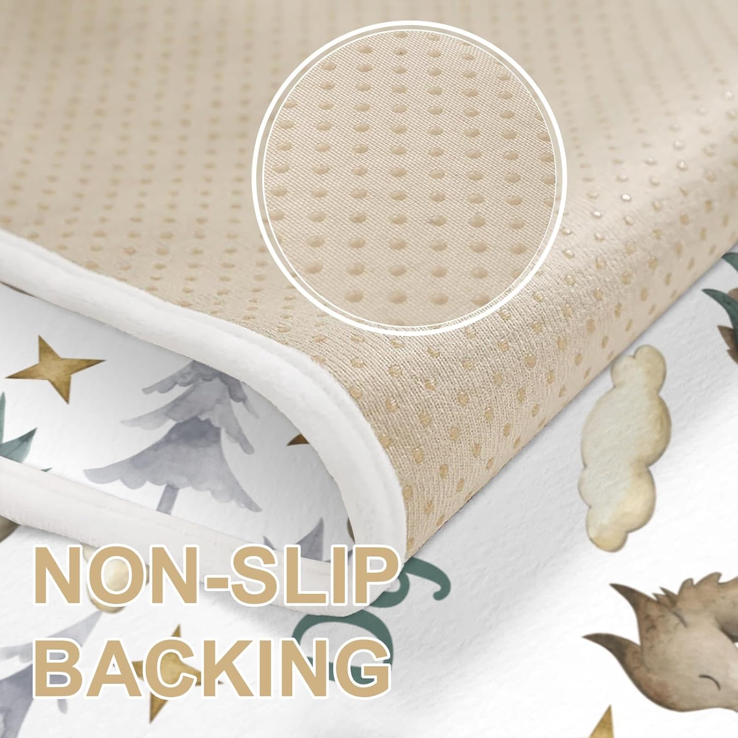 Personalized Ancient Animals Dragon Watercolor Custom Round Area Rug Baby Crawling Floor Mats Gifts for Boys Girls Babies with Names Nursery Bedroom Living Room Decor 39.4x39.4Inch