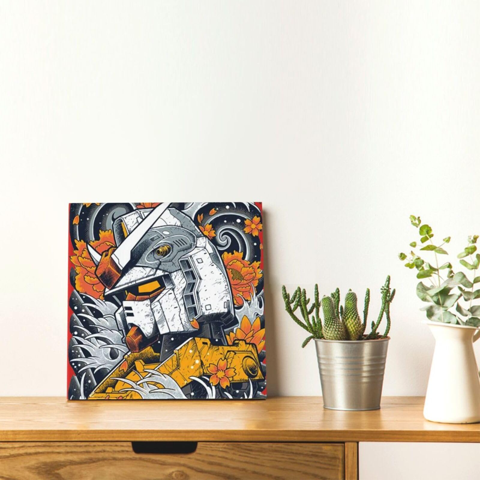 Amazon.co.jp: ネオ ジオンガンダム 和風 キャンバス絵画 アートパネル