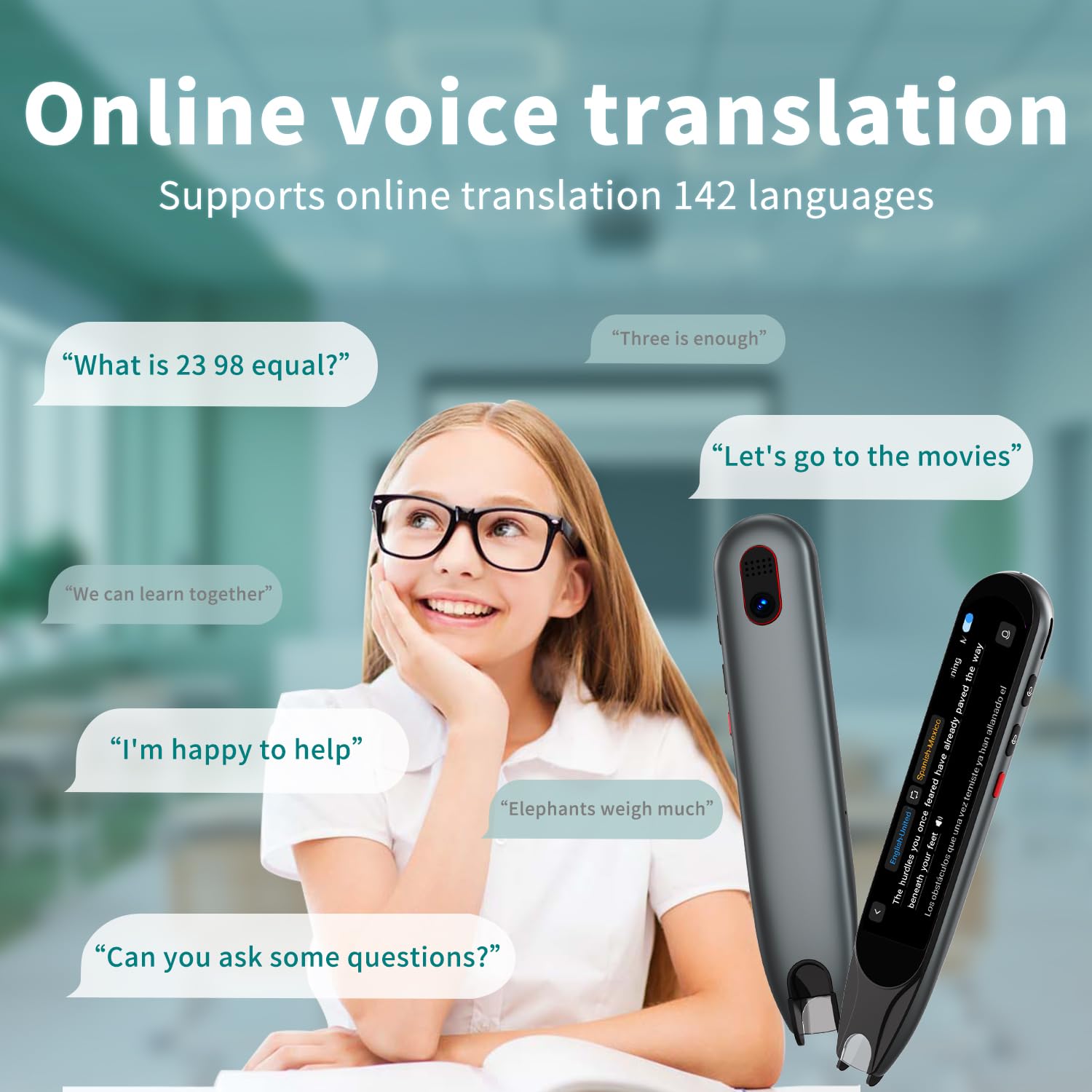 Translation Pen&Scan Reading Pen for Language Learners,Dyslexia&Learning Difficulties,Translator Pen for 142 Language(Grey - Image 3