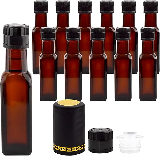 Cornucopia 4oz Olive Oil Bottles (12Pack); Empty Sauce