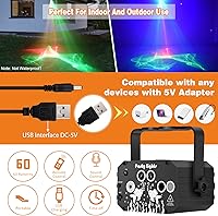 Vista 5 de Luces de fiesta de escenario de discoteca para DJ, efecto de luz láser del norte, iluminación estroboscópica LED RGB activada por sonido con control