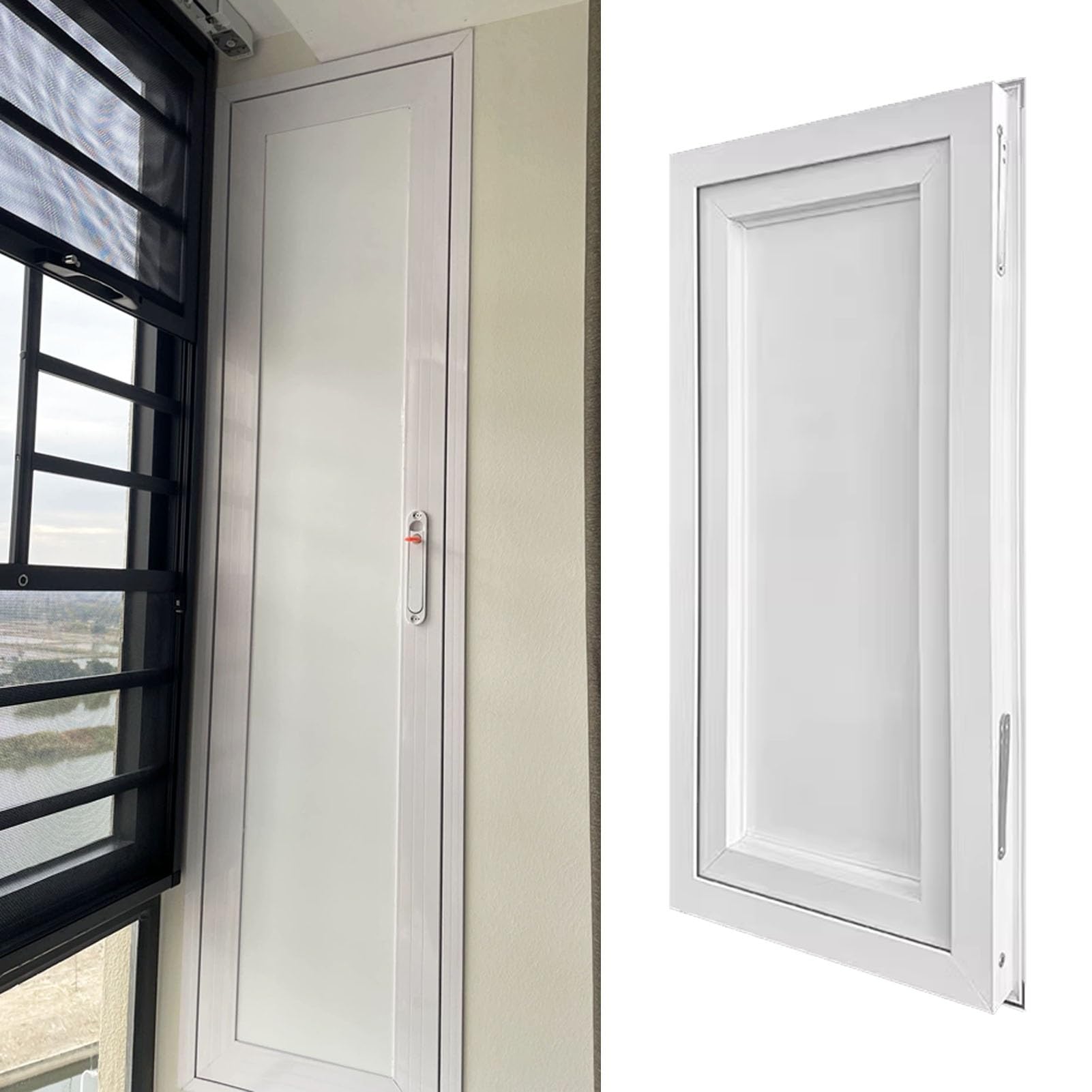 Zamykany panel dostępu, płyta osłonowa otworu ściennego, metalowy panel dostępu, drzwi rewizyjne na zawiasach z zamkiem do ukrywania przewodów, metrów, rur w ścianach, (szer. x wys. (50 x 60 cm)