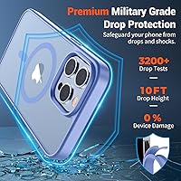 Vista 156 de SUPFINE Funda magnética para iPhone 11 con protector de pantalla (compatible con MagSafe) (protección contra caídas de grado militar), translúcida