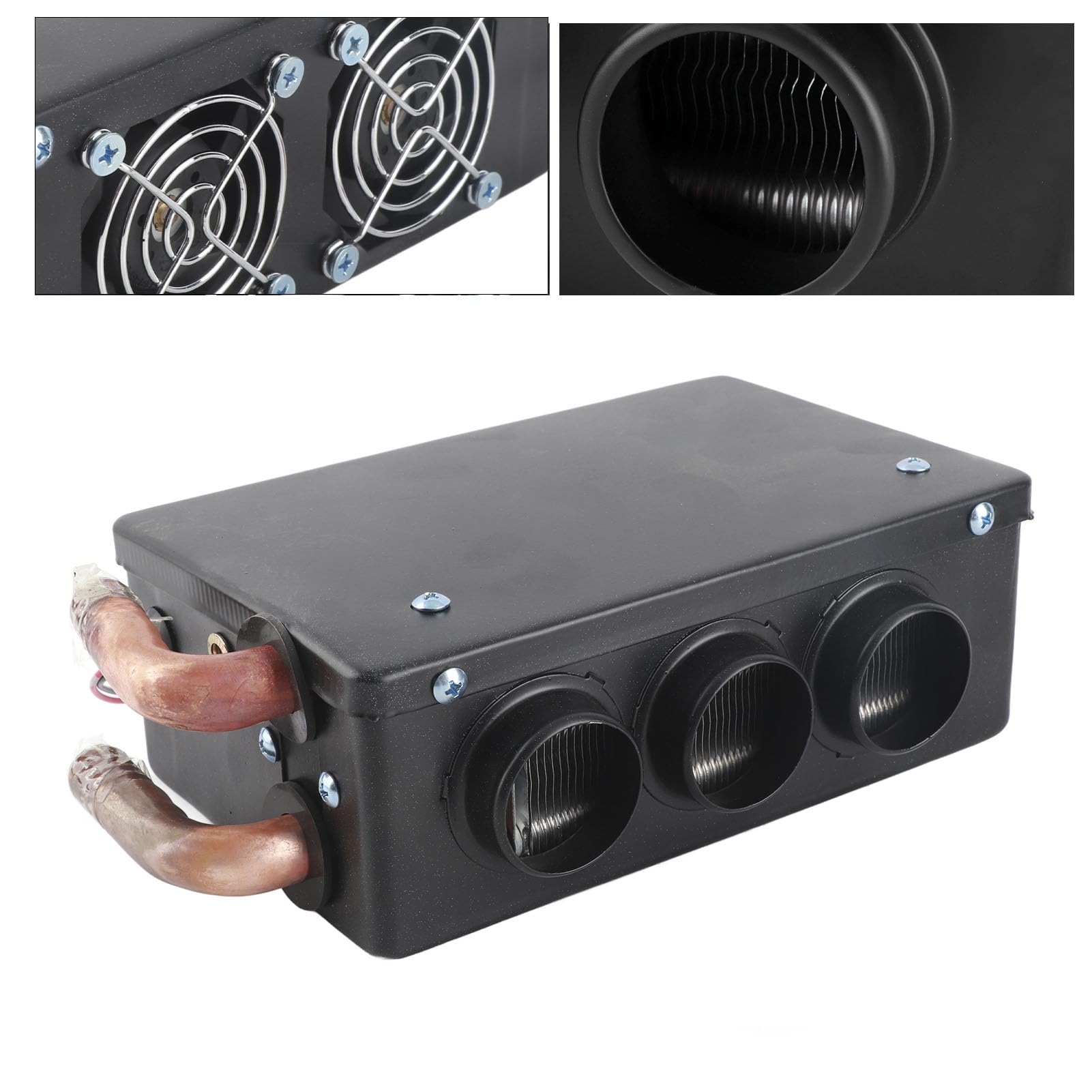 Desempa?ador de coche, calentador de coche de 12 V 50 W, calentador de calentamiento rápido de invierno portátil de 3 orificios, eliminación de escarcha, bajo nivel de ruido