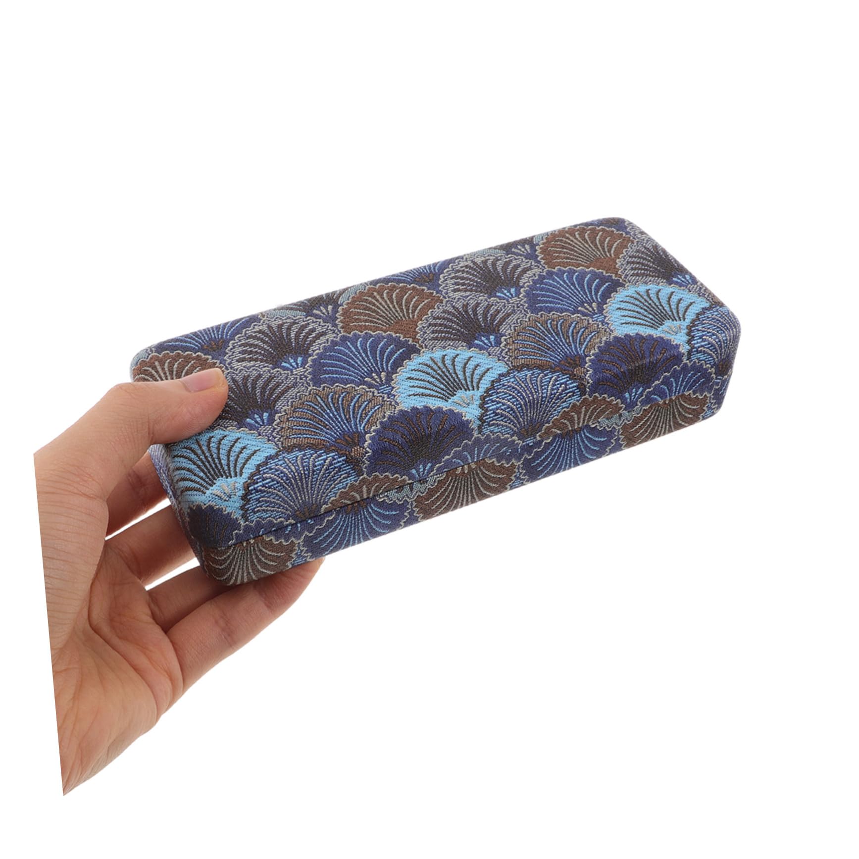 Hohopeti 4pezzi Scatola Rigida per Occhiali da Sole Custodia Organizer Portatile per Occhiali Scatola in Metallo Design Quadri per Viaggi e Uso Quotidiano per Donne e Uomini