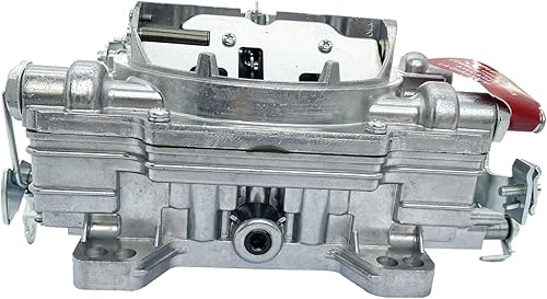 1805 - Repuesto de carburador de 4 barriles para carburador Thunder AVS 650 CFM con acabado satinado, orificio cuadrado (estrangulador manual)