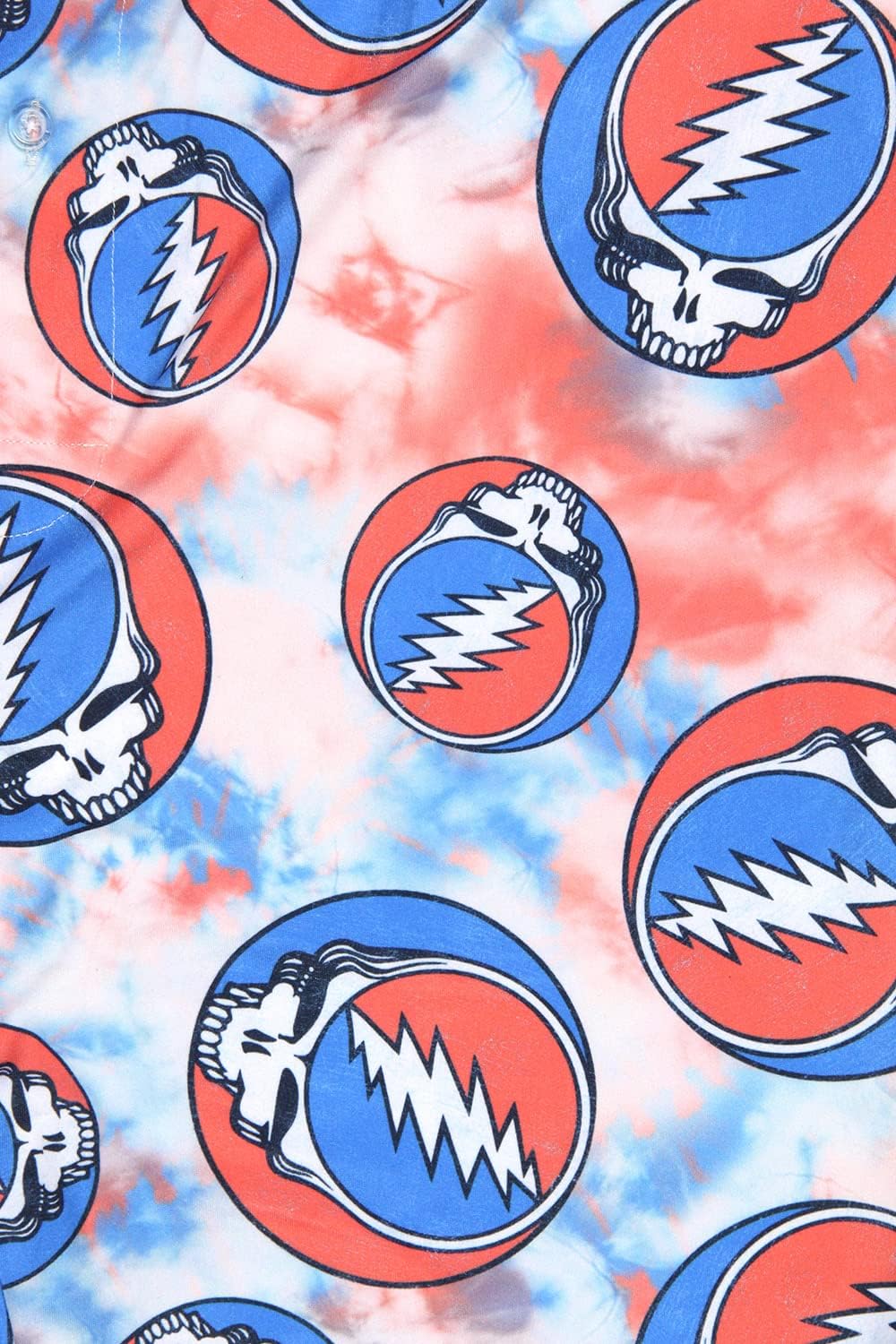 Bioworld Grateful Dead Men's Allover Steal Your Face Logo Tie Dye Adult Sleep Bottoms Pajama Pants - Image 2