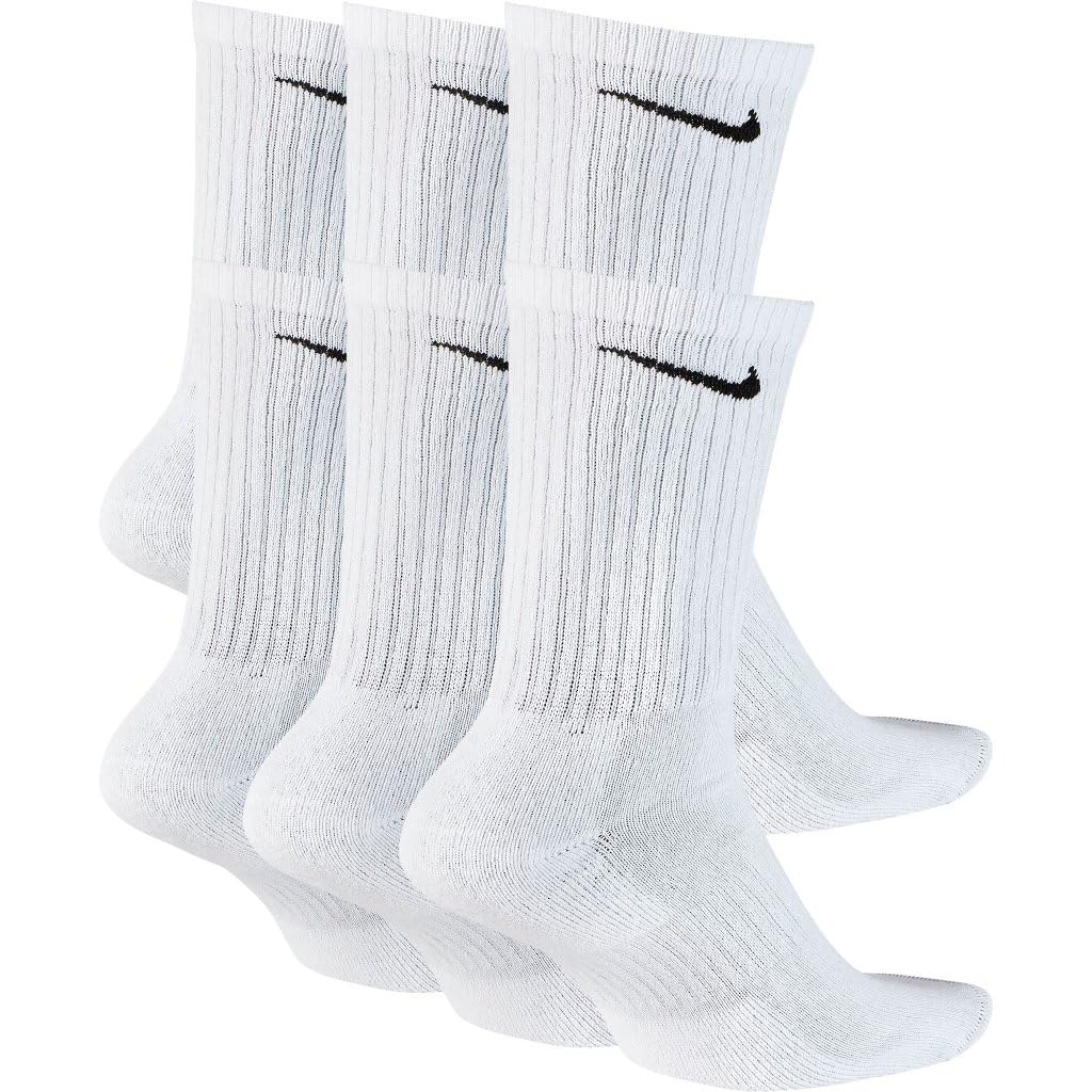 NIKE 6 Paar Socken Herren Damen Weiß Grau Schwarz Tennissocken Sparset SX7664