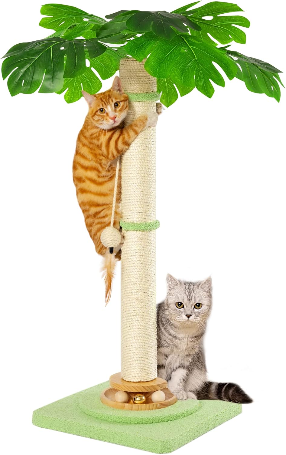 EACARD 42.5 Inch Tall Cat Scratching Post with Track