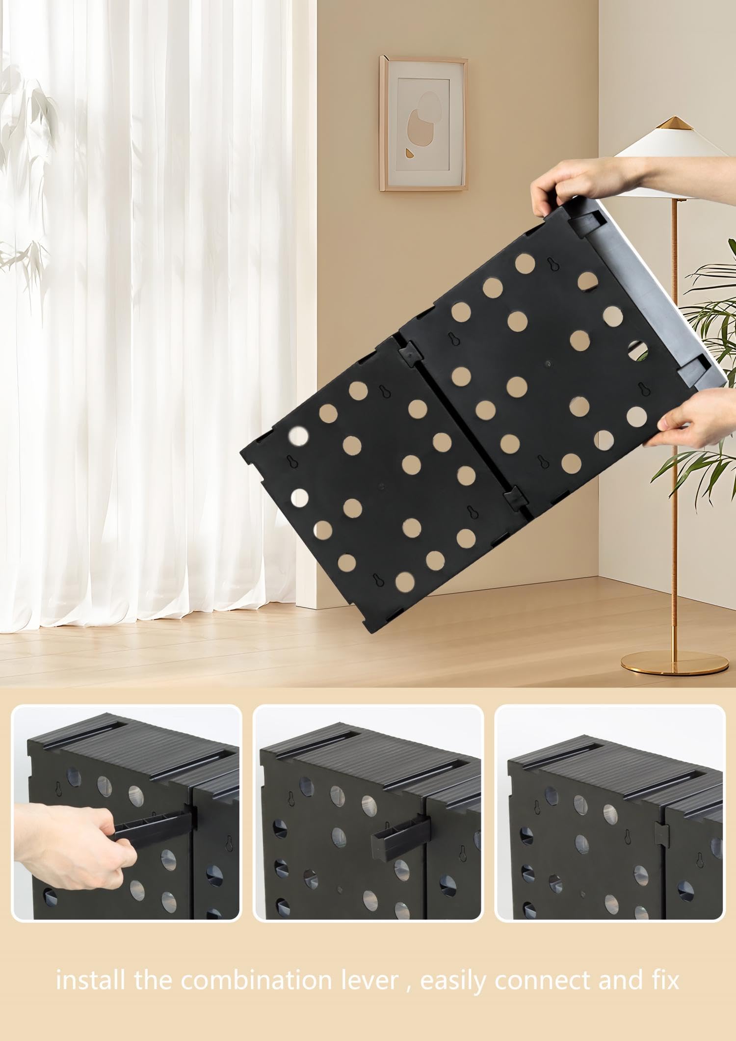 Gonice Armario de almacenamiento para manualidades, organizador de almacenamiento de hardware, armario de piezas de plástico de 18 cajones, caja de almacenamiento de herramientas para tornillos,