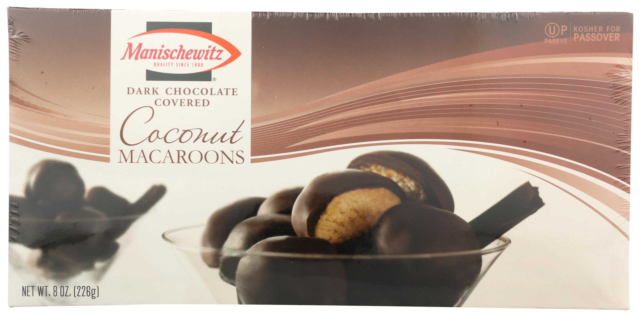MANISCHEWITZ COOKIE MACAROON DARK CHOC, 8 OZ