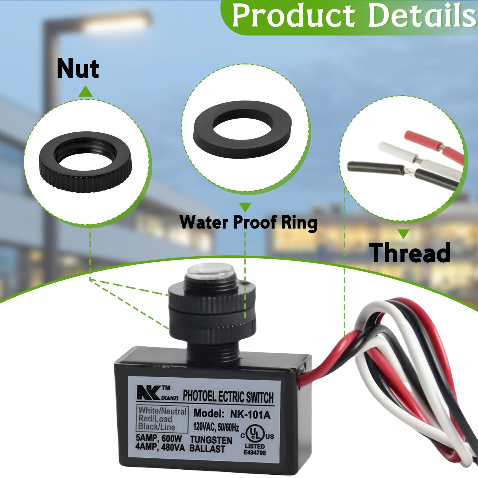 Dusk to Dawn Light Sensors - 2 Pack -3