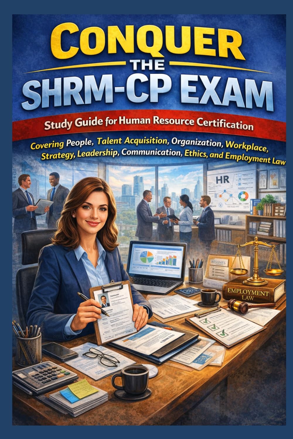 Conquer the SHRM-CP Exam: Study Guide for Human Resource Certification Covering People, Talent Acquisition, Organization, Workplace, Strategy, Leadership, Communication, Ethics, and Employment Law