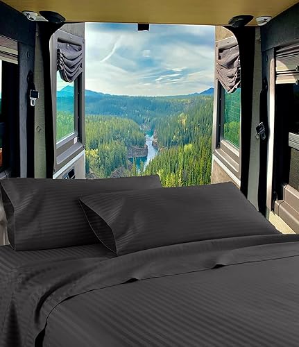 Miniatura 1 de Mr Pandaa Juego de sábanas tamaño XL de 42 x 80 pulgadas, 600 hilos, 100% algodón suave egipcio, hecho para caravanas, cámper, lanchas y