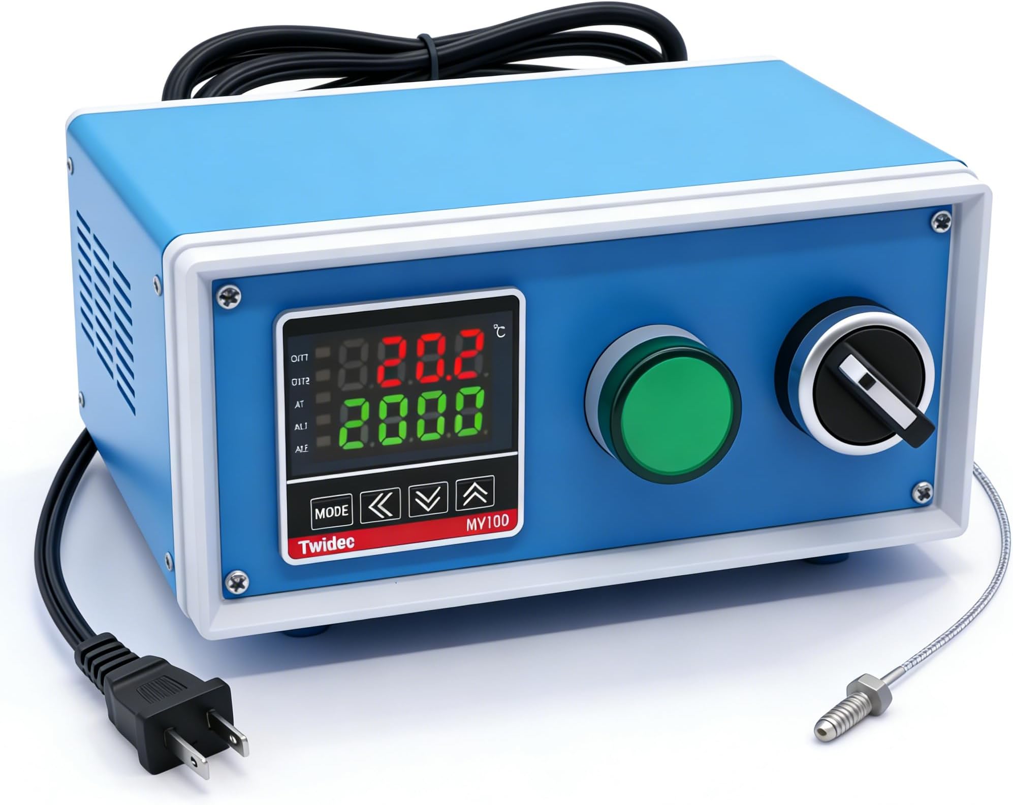 Twidec/Display PID Temperature Controllers Thermostat Box 1000W 10A 110V Temperature Temp Control Box with Solid State Relay SSR 40DA Oven Thermostatic Control Box