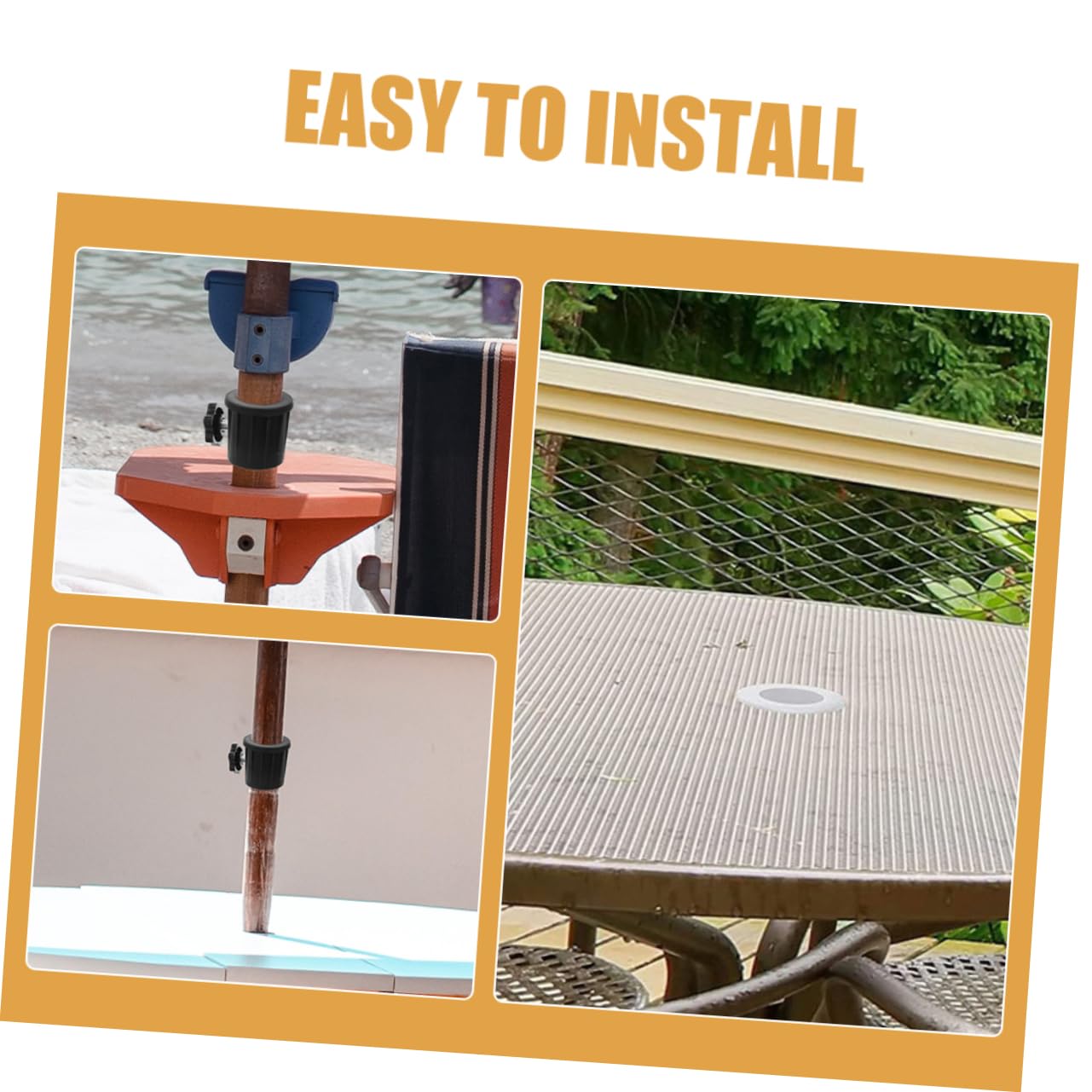 SUPVOX 5 Set di Tappi di Fissaggio per Base Ombrellone Supporto per Ombrellone con Coperture per Base Supporto per Ombrellone Foro per Ombrellone Base per Ombrellone da Esterno per