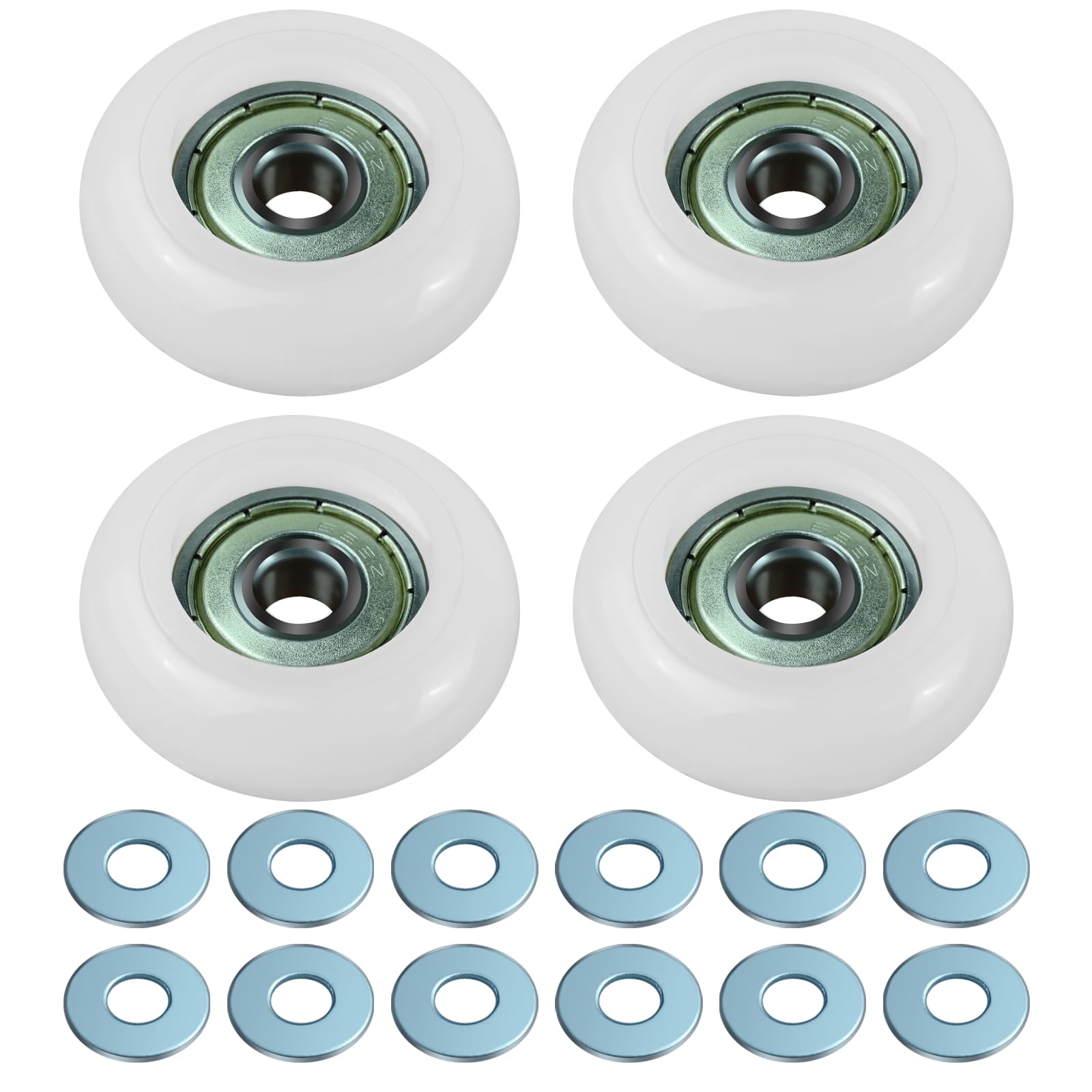 Qty.4 Bearing Inner Diameter is 0.24 inches Machined Wheels/Rollers Made from Solid Engineering Plastic Replacement for Gym Wheels/Rollers Only Compatible with Models 2000, 3000, 3000 XL