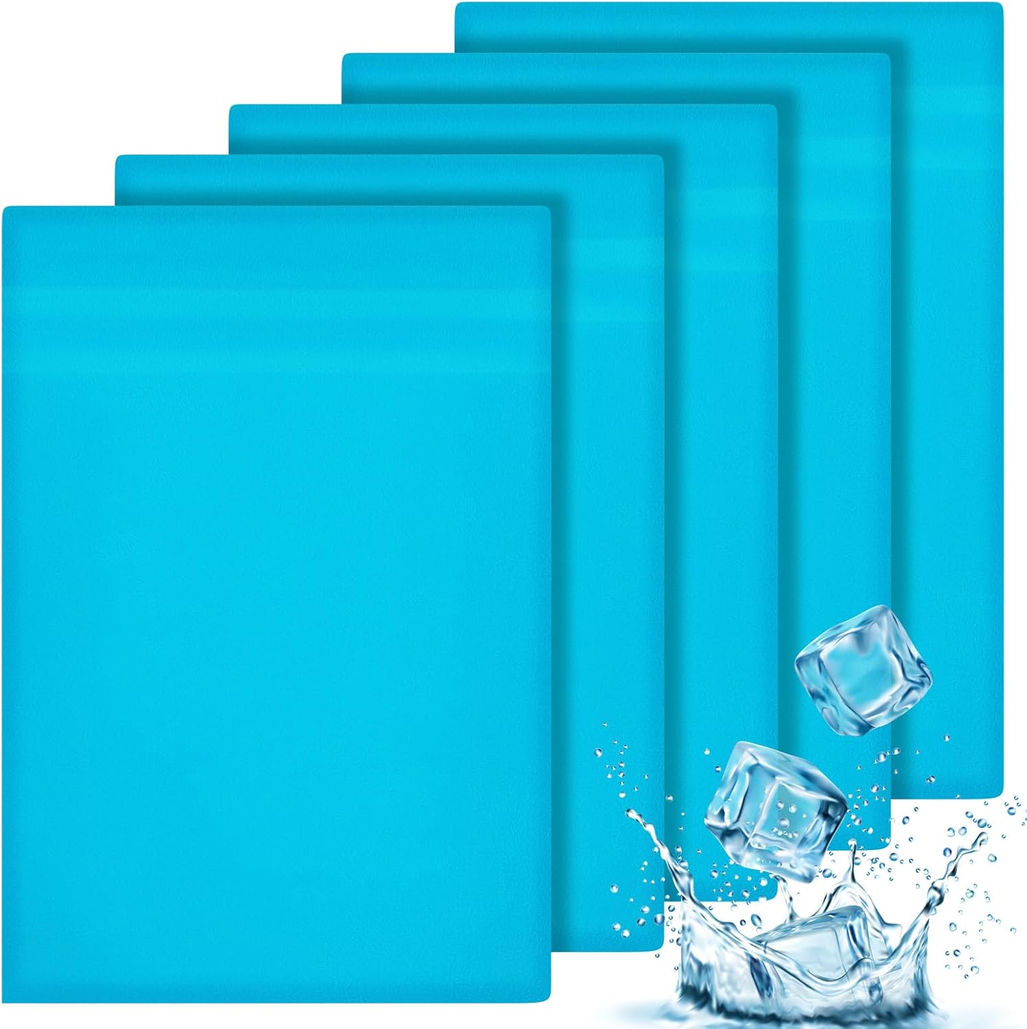 Paterr 5 Pcs Soft Flannel Cold Pack Sleeves Fabric Cover, 10"x14"