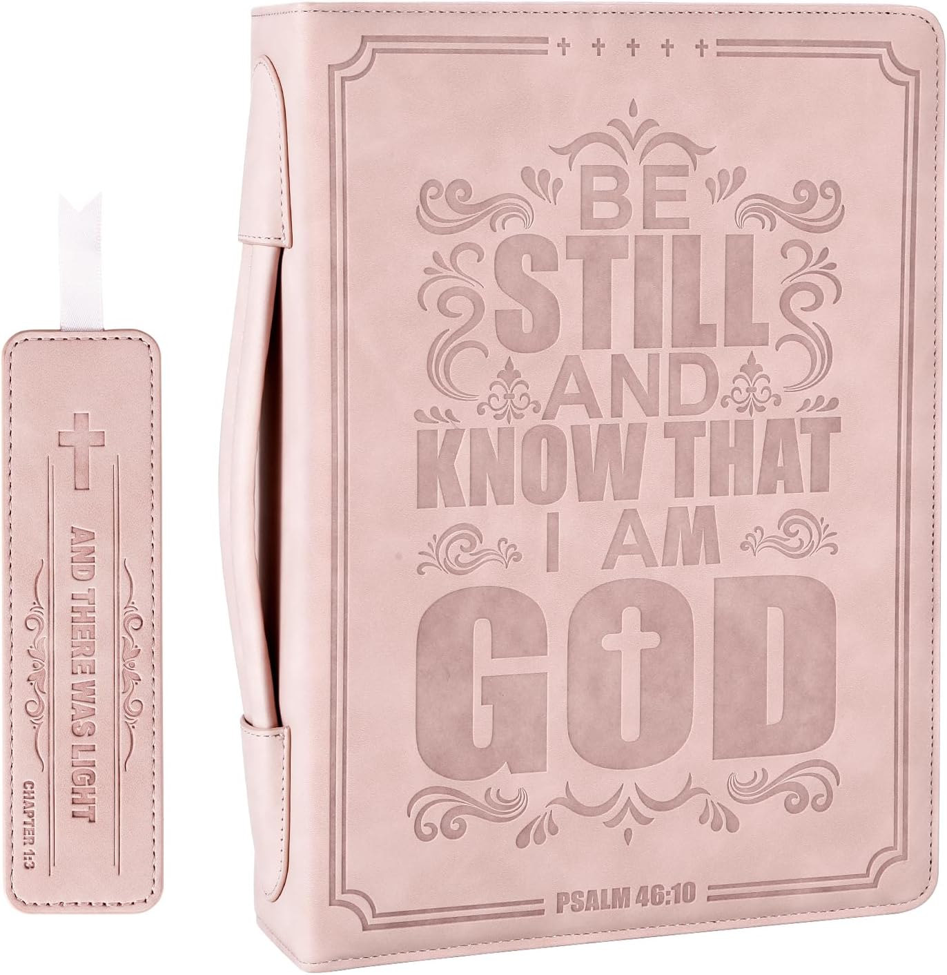 Eccolo Bible Cover Case for Men and Women, Marble Faux Leather Design with Zipper