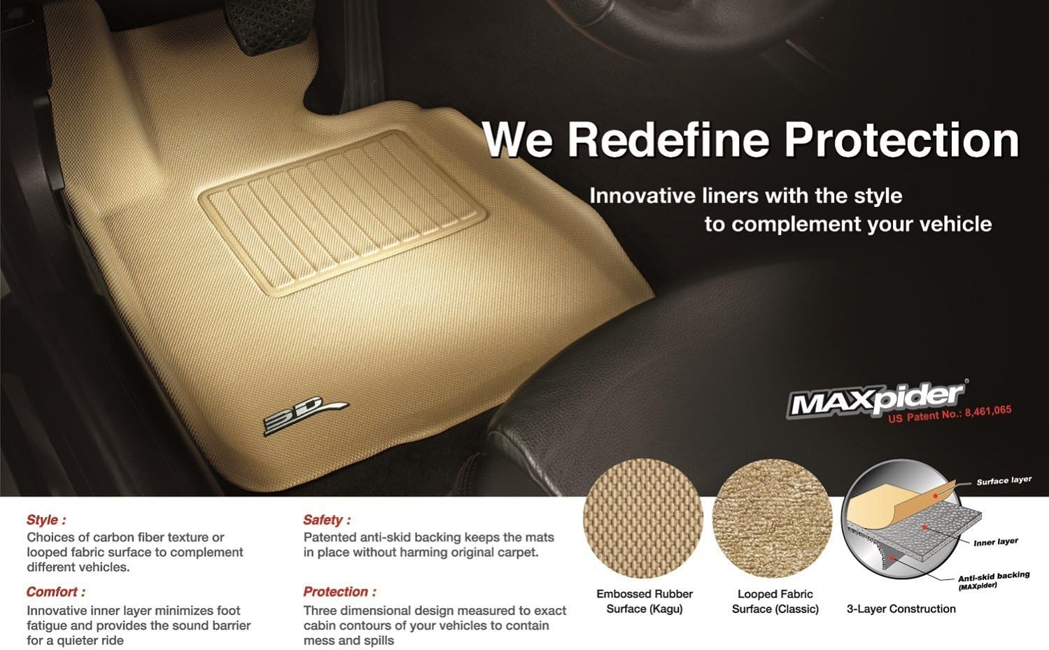 3D MAXpider All-Weather Floor Mats for Chevrolet Bolt EV 2017-2023 Custom Fit Car Floor Liners, Kagu Series (1st & 2nd Row, Gray)