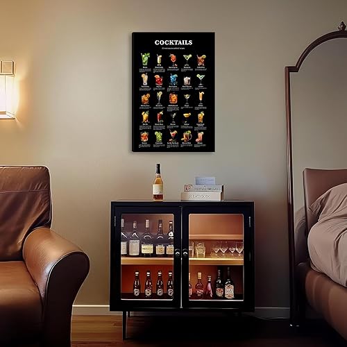 Miniatura 6 de Arte de pared de cóctel, pósteres de conocimiento, vintage, cocteles, mixología, fotos, carrito de bar, accesorios e impresiones de pintura, cocina,