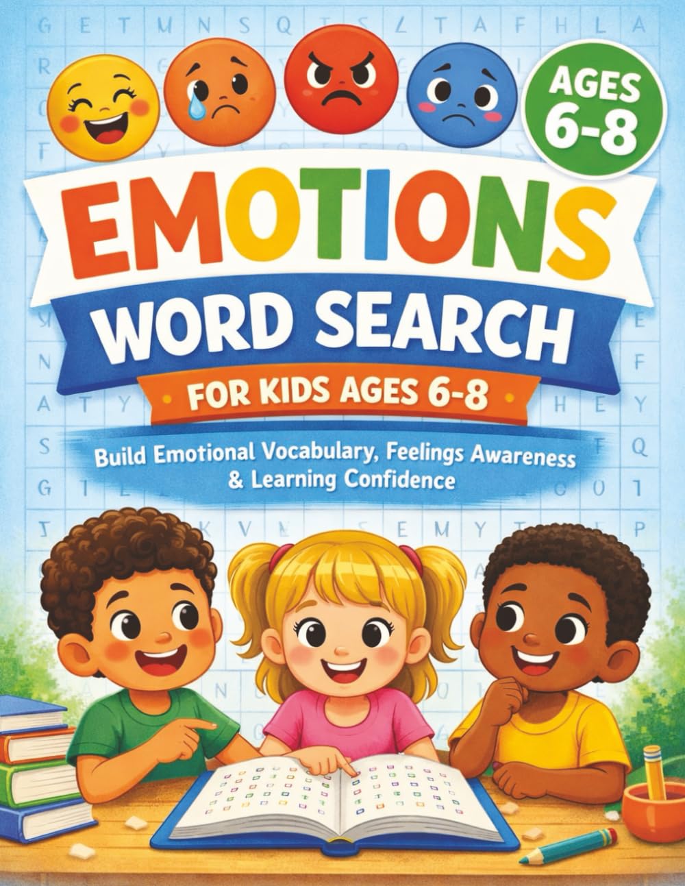 Emotions Word Search for Kids Ages 6–8: Build Emotional Vocabulary, Feelings Awareness & Learning Confidence