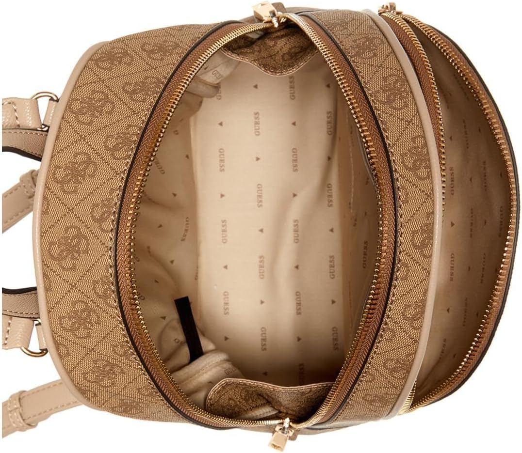 GUESS Womens Manhattan Large Backpack, Latte Logo - Image 3