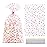 COQOFA 100 Pcs 5X11 Rose Gold Star Wedding Gift Wrap Cello Cellophane Treat Bags Party Favor bags Clear Candy Cookie Bags Plastic Poly Goodie Storage Bags with Twist Ties for Baby Shower Birthday Bride shower Party Supplies
