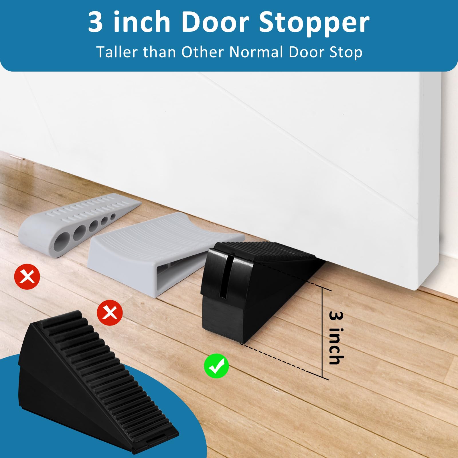 Snapklik.com : 2 Pack Heavy Duty Door Stopper, Adjustable Spring Large ...