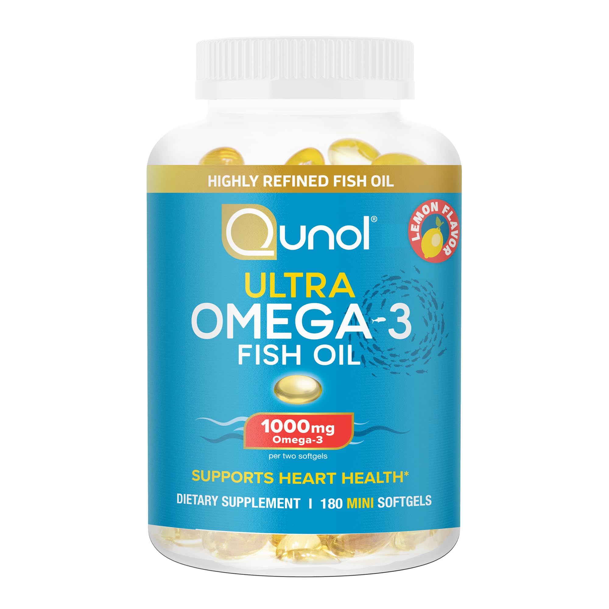 Qunol Ultra Omega-3 Fish Oil Mini Softgels, 1000mg EPA + DHA, 180ct — Amazon image 8