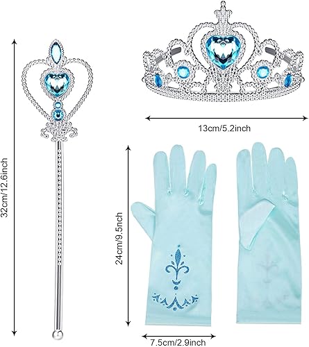 Miniatura 3 de SATINIOR 4 piezas de disfraces de princesa con capucha para niñas, disfraces de princesa, accesorios de fiesta