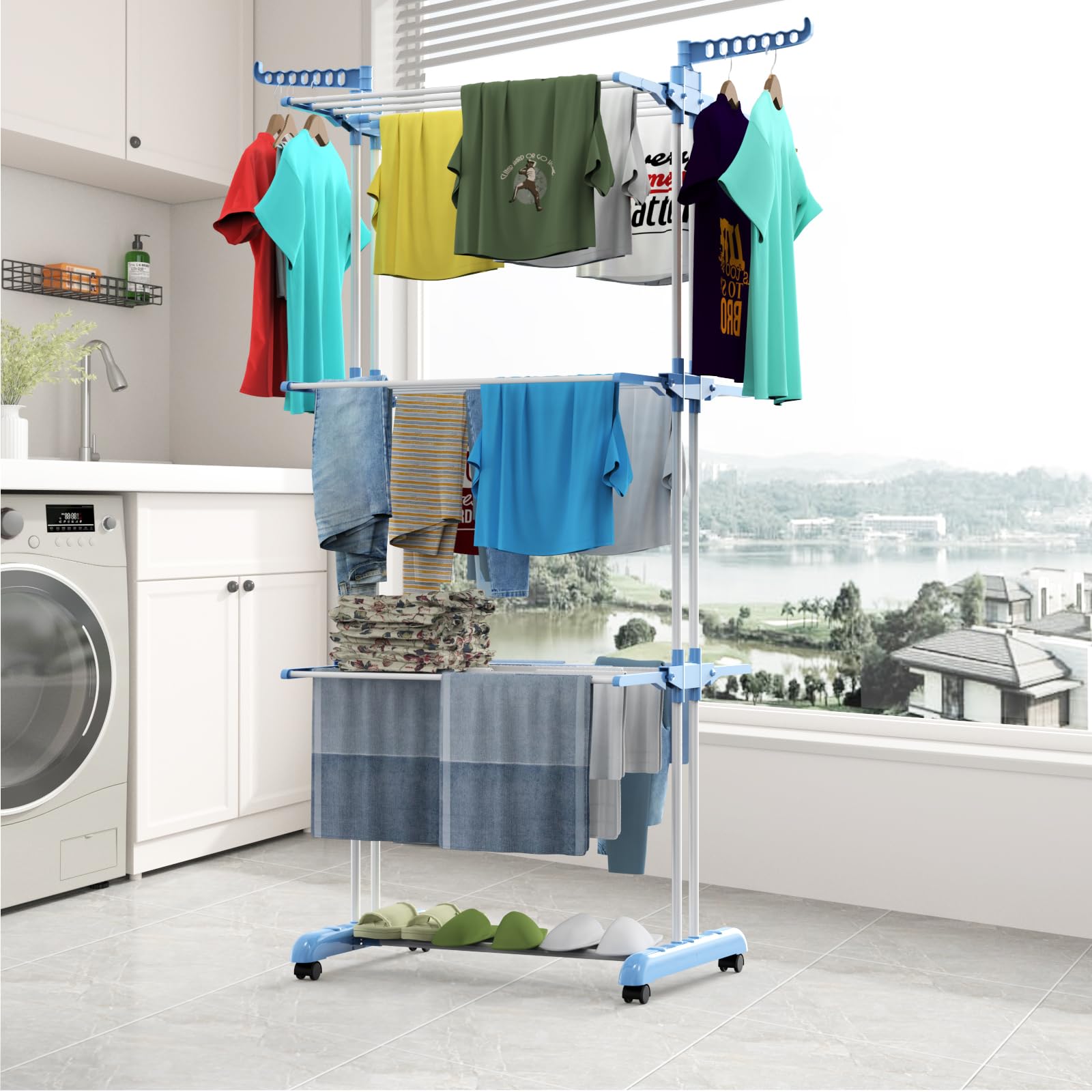 Snapklik.com : Bigzzia Clothes Drying Rack Folding Drying Rack Clothing ...