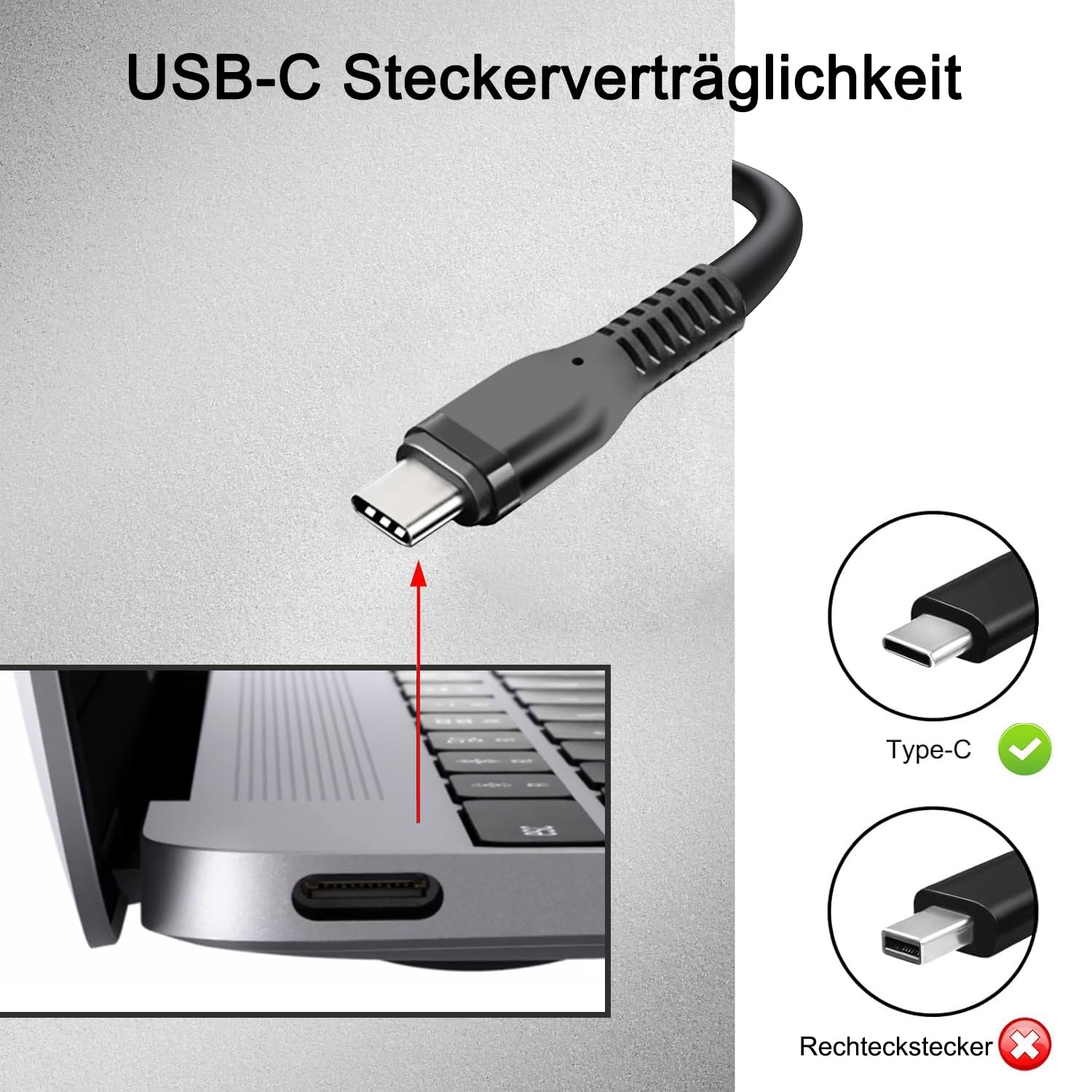 HKY Caricatore GaN ultra compatto da 48 V, 5 A, 240 W, 36 V, 5 A, 180 W, USB C, per computer portatile Framework 16 (2025), per NVIDIA DGX Spark, per Lenovo ADL180YGSHC3A ADL265YDC3A per Dell