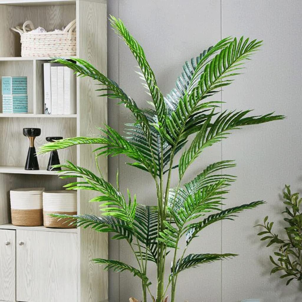 Fake Trees Sztuczne Drzewo Duża Palma Z Podstawą Kosza Na Trawę Doniczkowe Ozdoby Do Wnętrz Zielonych Roślin Dekoracja Podłogowa Duża(180cm)