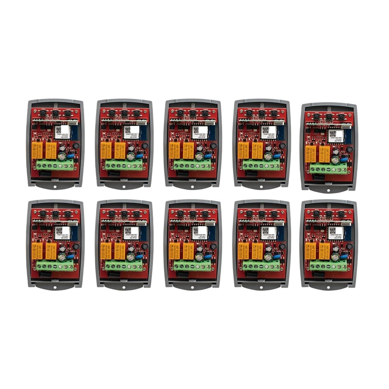 Inteligentne życie inteligentny przełącznik uniwersalny RF brama garażowa sterownik otwierania drzwi 433 mhz 7-250 V 2 kanałowy odbiornik zewnętrzny(10PCS AC 85-250V)