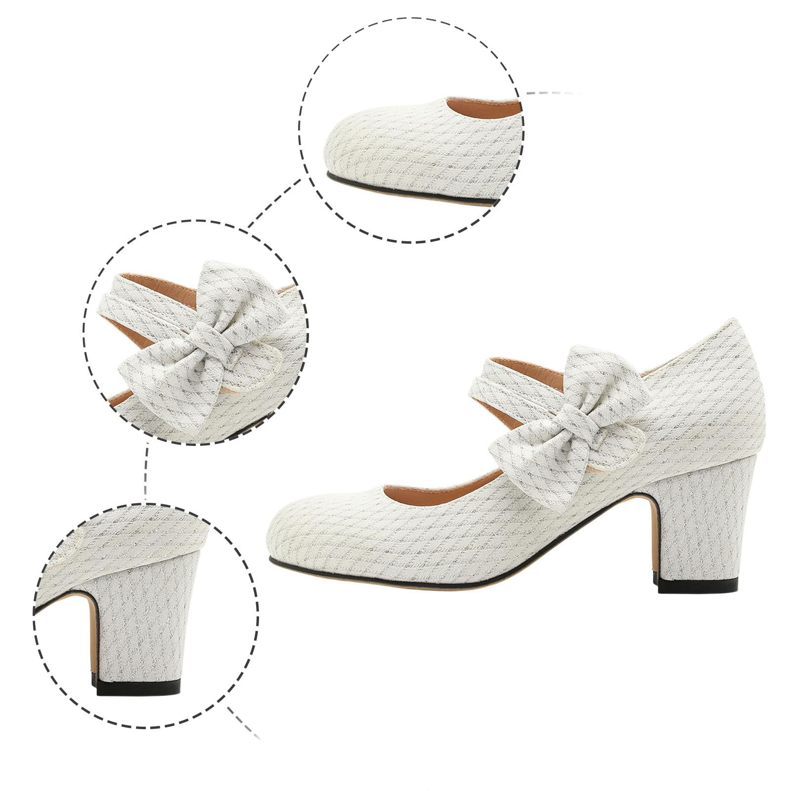 Zapatos de tacón tradicionales para mujer con hebilla, zapatos de baile gruesos para novia, bailarina, elegantes calzoncillos de tacón en bloque en diseño atemporal, versátiles, combinables con looks