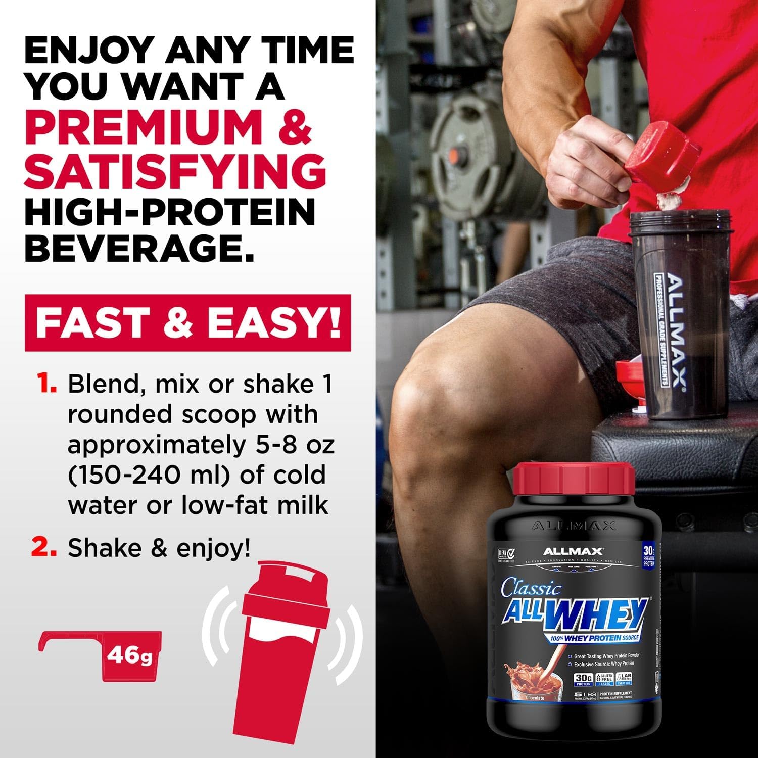 ALLMAX Nutrition AllWhey Classic Whey Protein, French Vanilla, 5 lbs - Image 4