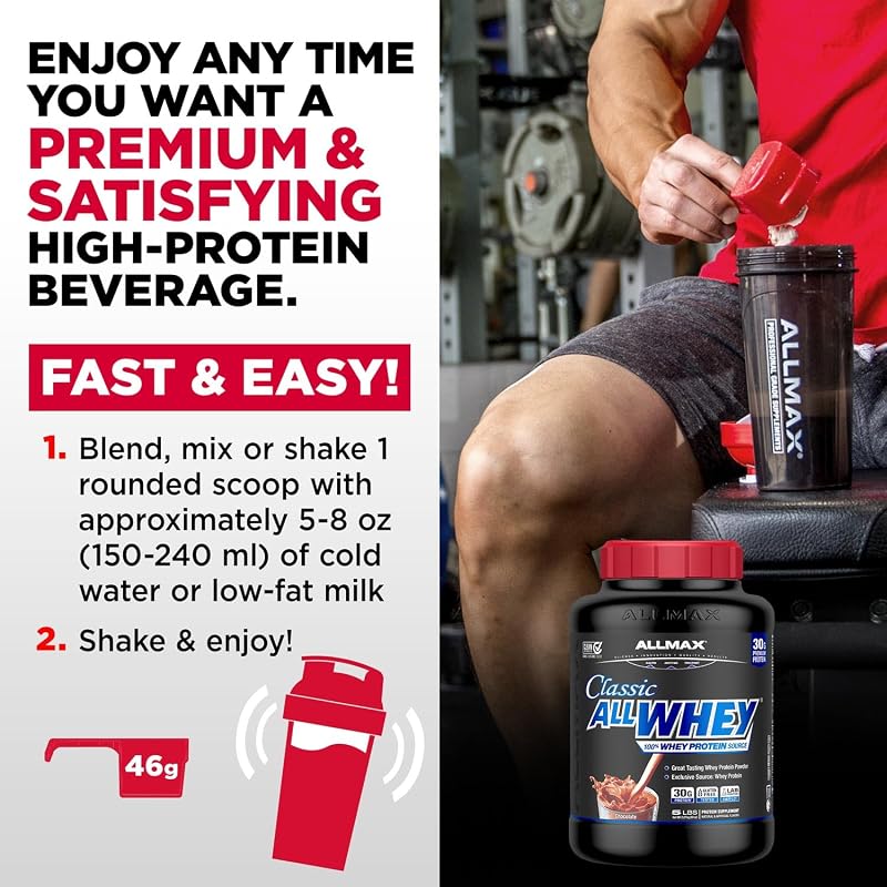ALLMAX AllWhey Classic Whey Protein Powder, French Vanilla, 5 lb image 4