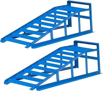 Cartrend 50156 Access ramp kit, Extra Sturdy and Wide, Load 2 tons per Each Pair, tire Distance up to 225 mm, Blue