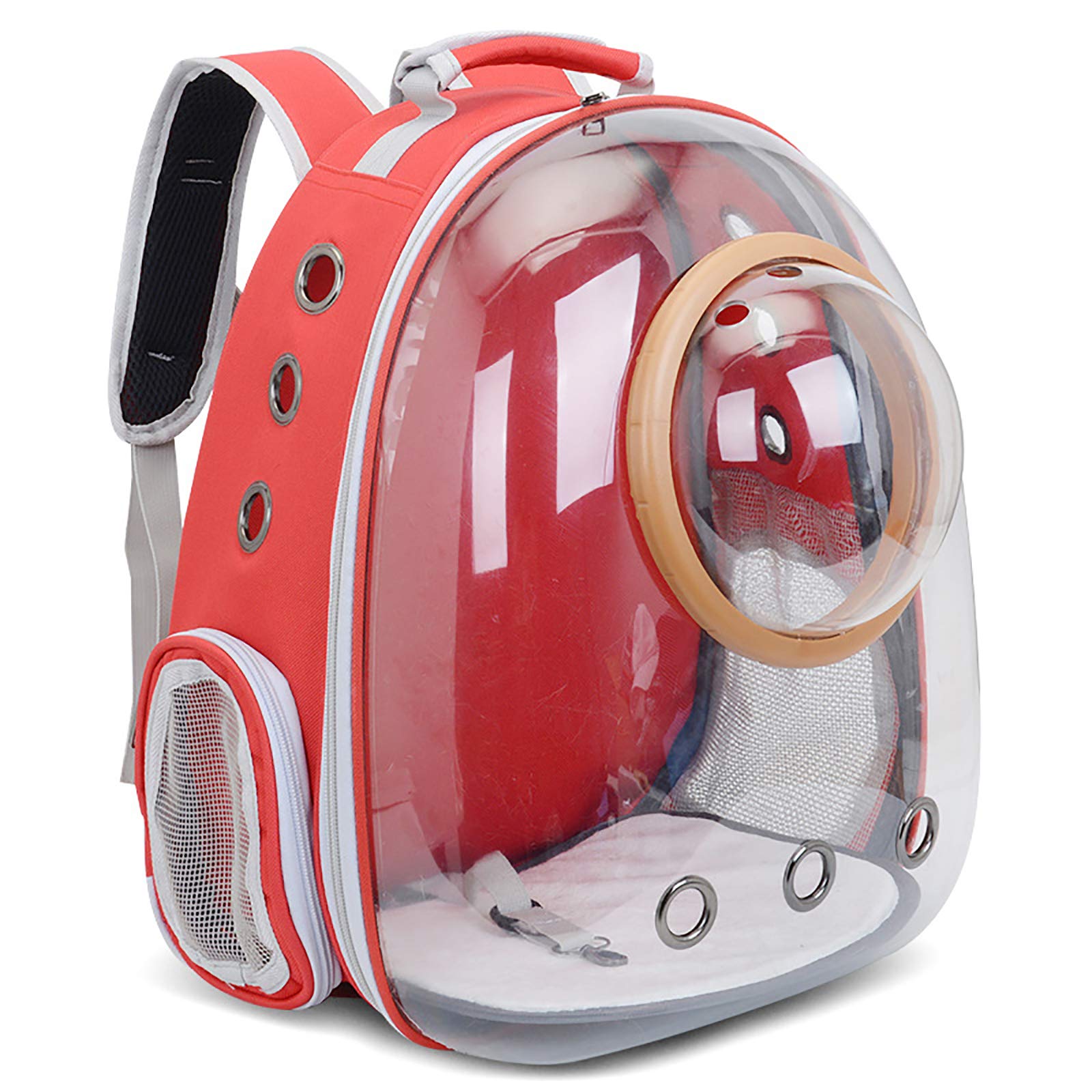 DAMAI Mochila portátil de Viaje para Mascotas con Burbujas para Perros y Gatos, cápsula Espacial con Domo, Mochila Impermeable, Bolsa para Mascotas Transpirable al Aire Libre