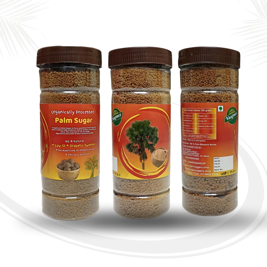 VAAGMEE ® Karupatti/Palm Jaggery Powder Organic Pack of 3 x 400 G - 1200 Grams | Palm Sugar | Palm Jaggery 100% Natural | Date Palm Jaggery | Ole Bella | Low GI Nutrient-Rich (1200 Grams) (B0D6RRFVHK) Amazon Price History, Amazon Price Tracker