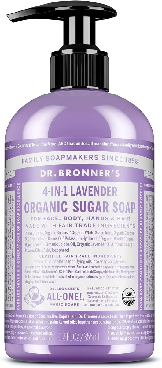 Dr. Bronner's 4-in-1 Organic Sugar Lavender Soap