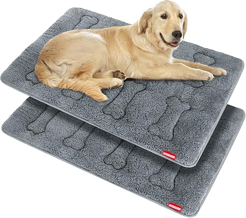 Miniatura 9 de Tapete para jaula de perro (36" x 23"), almohadilla de felpa suave para cama de perro lavable a máquina, almohadilla para jaula, tapete para dormir