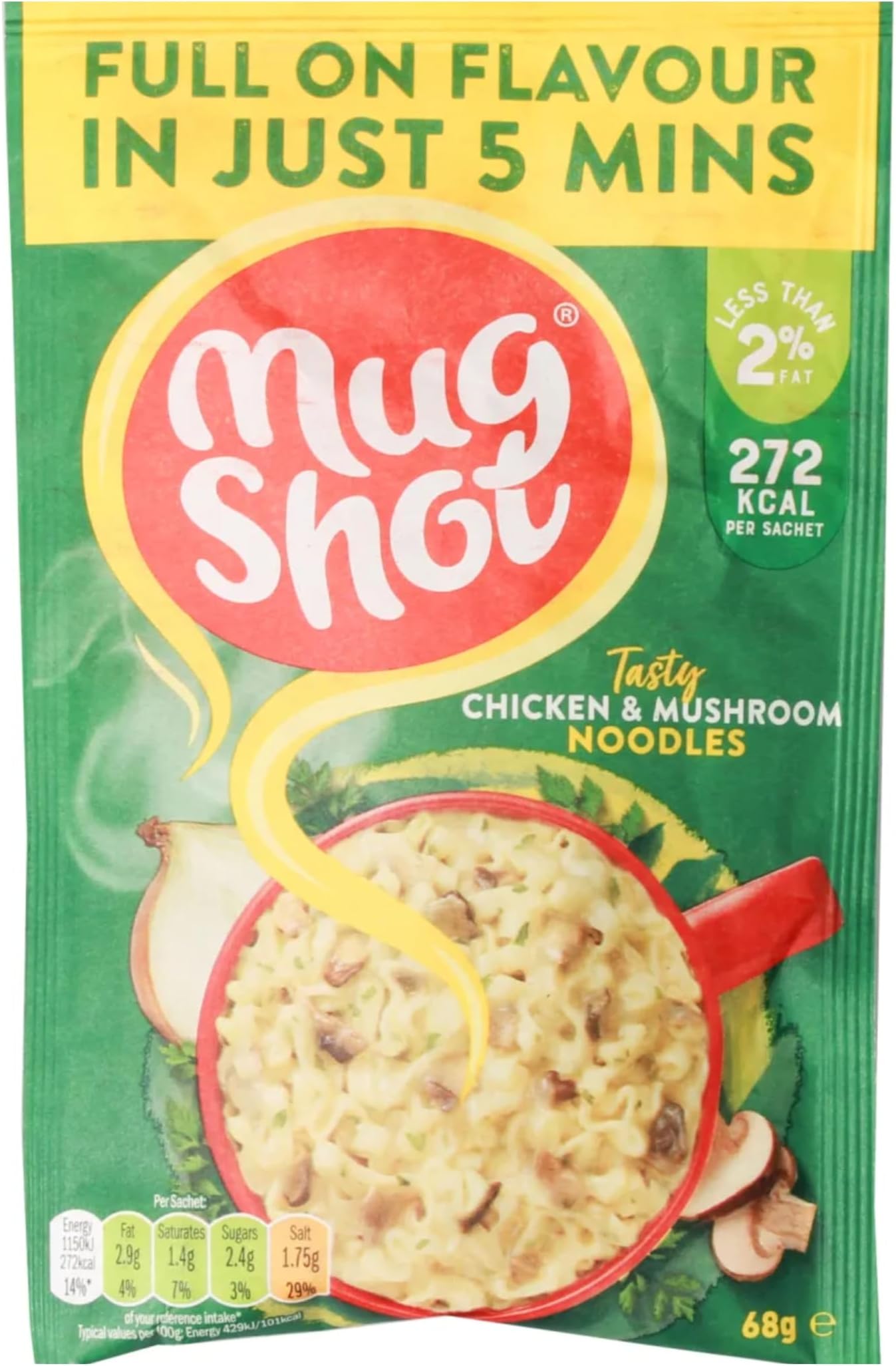 Chicken and Mushroom Noodles Sachets, 68 g (Pack of 10)