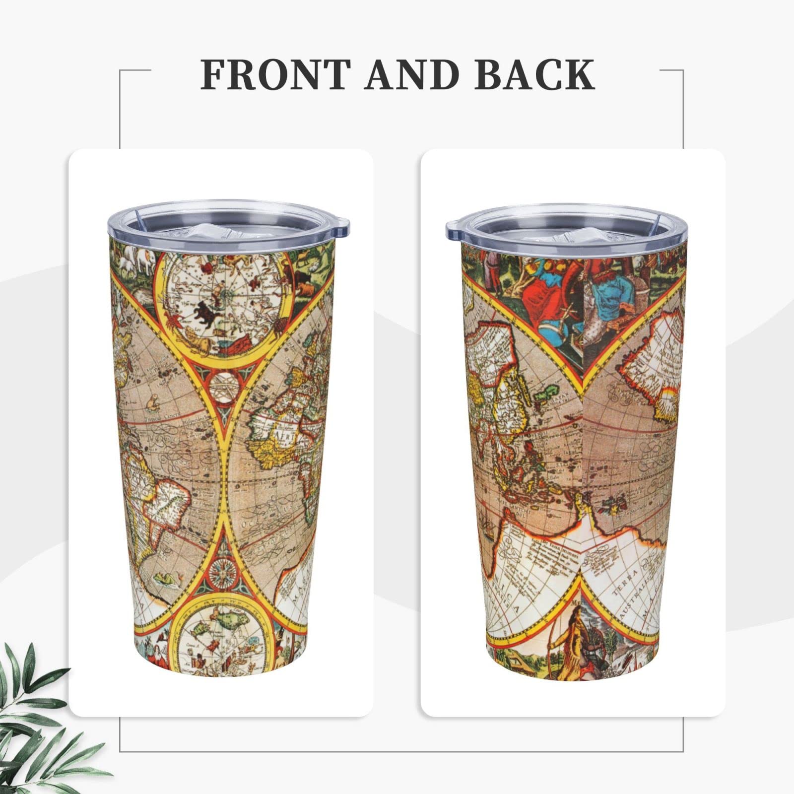 世界地図プリント ステンレススチール 断熱マグ 二重壁コーヒーカップ コーヒー トラベルマグ ホームオフィス用 Amazon.co.jp:  17世紀の世界地図 タンブラー 20オンス ステンレススチール 真空断熱 蓋/ストロー付き トラベルマグ 二重壁 ウォーター コーヒーカップ 車 ..., image size:1600x1600