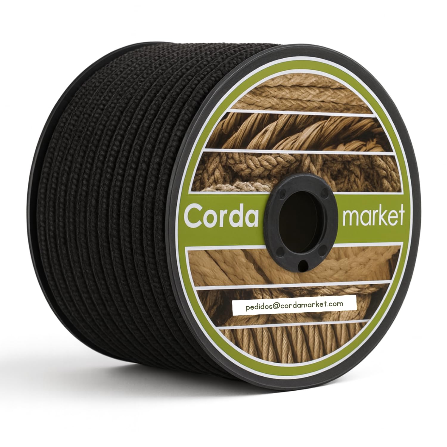 Cordamarket Anti-Fire Rope, Unisex Adult, unisex-adult, CDMKFRN090025, Black, 25